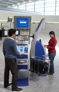 Airport check in kiosk