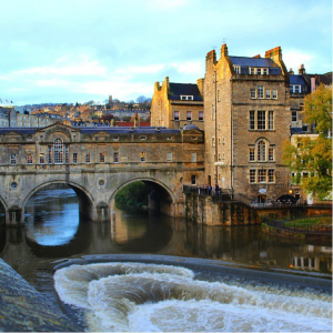 The Pulteney Bridge in Bath, England