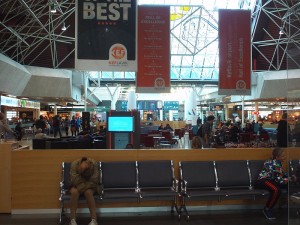 Keflavik airport inside the terminal