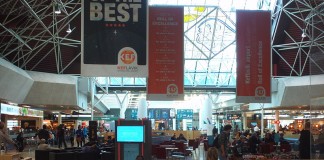 Keflavik airport inside the terminal