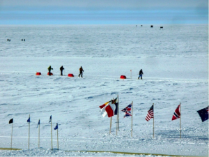 South Pole Skiers in Antartica