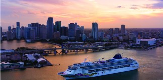 Norwegian Sky departs Miami