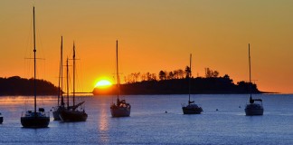 Sunrise over Mahone Bay, Nova Scotia
