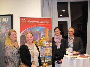 Martin Schmidtsdorff from Caesar Hotels (right) together with from left Stine Ryslinge, Michelle Rieck og Karin Bräuner, all from American Express