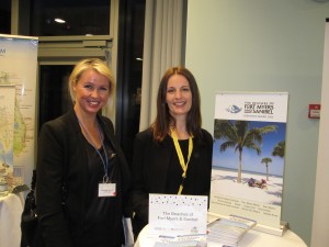 Hanna Johansson represents Lee County Visitor Bureau on behalf of GSA Related (right ) together with Charlotte Rønnholt from Go Travelling. 